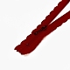 服飾材料  ナイロンレースジッパー  ファスナー部品  暗赤色  34x2.4cm FIND-WH0013-A-14-3