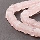 Granos naturales de abalorios de cuarzo rosa G-K326-16-5