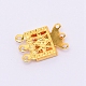 Застежки латунные коробки KK-WH0038-09G-2