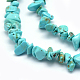 Синтетических нитей бирюзовые бусы G-P332-24B-2