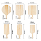 Superfindings 6 pièces 6 grands pendentifs en bois de style WOOD-FH0002-11-2