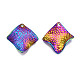 Rack Plating Rainbow Color Alloy Pendants PALLOY-S180-311-3