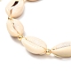 Ensemble de bracelets de cheville en perles tressées en coquillage cauri naturel pour fille femme AJEW-AN00451-02-8