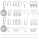Benecreat 32 pz 8 stili ganci per orecchini in ottone KK-BC0010-20-1
