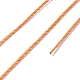 ラウンドワックスポリエステル糸ストリング  マイクロマクラメコード  ツイストコード  革縫い用  チョコレート  0.8mm  約54.68ヤード（50m）/ロール YC-D004-02E-043-3