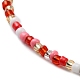 Verre collier de perles NJEW-Z029-05P-2