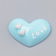 樹脂カボション  単語「love」付けのハート  バレンタインデーのジュエリー作り  ミックスカラー  16.5x21~22x6.5mm X-CRES-Q197-38-2
