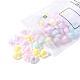 50pcs 5 couleurs perles acryliques transparentes TACR-CC0001-02-4