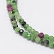 Natural Ruby in Zoisite Beads Strands G-E351-02-3