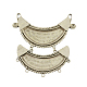 Lien alliage chandelier cabochon et émail supports de style tibétain TIBEP-1975-AS-RS-1