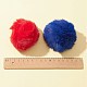 10pcs 5 colores hechos a mano de piel de conejo de imitación pom pom bola colgantes cubiertos WOVE-FS0001-03-3