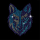 SUPERDANT Wolf Rhinestones Transfer Iron On Rhinestone Transfer Wolf Applique Crystal Wild Wolf Heat Transfer Hot Fix Crystal Wolf Patch for T-Shirt Hat Jacket Bags Shoes Garments DIY-WH0303-226-1
