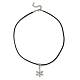 Tibetan Alloy Snowflake Pendant Necklaces NJEW-JN04538-04-4