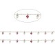 3.28 Feet Handmade Faceted Natural Red Tourmaline Beaded Chains X-CHC-E021-02C-P-1