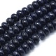 Chapelets de perles en pierre d'or bleue synthétique G-E507-11A-8mm-1