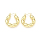 Boucles d'oreilles créoles ovales en laiton placage rack pour femmes EJEW-G340-04G-1