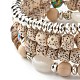 Ensembles de bracelets extensibles de perles bodhi rondes BJEW-JB07346-9