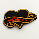 DIY Costume Accessories Heart Fabric Scrapbook Clothes Patch Stickers Computerized Embroidery AJEW-Q096-M03-2