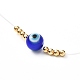 Ensembles de colliers de perles de rocaille de verre de perles de mauvais œil NJEW-JN03722-01-11