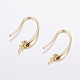 Brass Earring Hooks KK-F714-03G-1