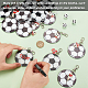 Porte-clés pendentif en acrylique et alliage émaillé imprimé sur le thème du football KEYC-AB00046-3