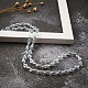 Electroplate Transparent Glass Beads Strands EGLA-TA0001-02B-5