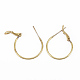 Brass Hoop Earrings Settings EJEW-F124-01C-B-2