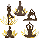 Benecreat 3 Stück Yoga-Thema Stanzformen Schablone DIY-WH0309-790-8