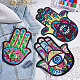 ARRICRAFT 6pcs 3 style Computerized Embroidery Cloth Iron On Sequins Patches PATC-AR0001-01-5