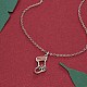 Christmas Theme Brass Pendant Necklaces NJEW-BB35099-2
