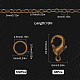 Sunnyclue 32.8 pied/10 m chaîne en bronze antique chaînes gourmettes en vrac chaînes en laiton pour la fabrication de bijoux maillons de chaîne 100 anneaux ouverts en fer 30 fermoirs mousquetons en laiton collier bracelet tour de cou 4x3x0.6 mm DIY-SC0017-80-2