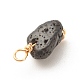 Luster Natural Lava Rock Charms PALLOY-JF01569-5