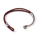 Bracelets à cordon en cuir à rangs multiples BJEW-L578-02A-2