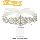 Brass Flower Bridal Belt with Glass Rhinestones for Wedding Dress AJEW-WH0455-006P-2