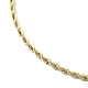 Ионное покрытие (ip) 304 ожерелье из веревки из нержавеющей стали для мужчин и женщин NJEW-M200-04G-2