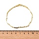 Латунные браслеты-цепочки с микропаве из прозрачных кубических цирконий для женщин BJEW-H630-02G-5