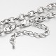 Iron Cable Chain Necklace Making MAK-J009-40P-1