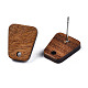Accessoires de boucles d'oreilles en bois de noyer X-MAK-N032-017-3