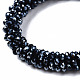 Bracelets extensibles en perles de verre électrolytique à facettes BJEW-S144-002G-01-3