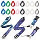 Gorgecraft 16 Stück 8 Farben Anti-Verlust-Silikon-Gummiringe mit 2 Stück verstellbaren Polyester-Halskettenbändern Lanyard-Anhänger-Set für Stifte mit 13 mm Durchmesser DIY-GF0006-40-1