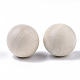 天然木製丸玉  DIY装飾木工ボール  未完成の木製の球  穴なし/ドリルなし  染色されていない  無鉛の  アンティークホワイト  39~40mm WOOD-T014-40mm-2