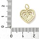 Латунные микро проложить кубического циркония сердце подвески KK-L248-06G-3
