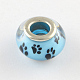 Large Hole Dog Paw Prints Pattern Resin European Beads OPDL-Q129-228A-1