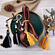 Crafans 4pcs 2 decorazioni del pendente delle nappe del filato di lana a tema dell'anno senior HJEW-CF0001-18-6