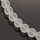 Chapelets de perles rondes en verre transparent mat FGLA-P002-8mm-03-2