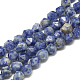 Fili di perle di diaspro macchia blu naturale G-S300-89-6mm-1