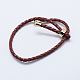 Braided Leather Cord Bracelets BJEW-E319-11-1