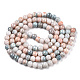 Brins de perles rondes en verre craquelé opaque GLAA-T031-01C-3