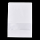 再封可能なクラフト紙袋  再封可能なバッグ  小さなクラフト紙ドイパック  窓付き  ホワイト  26.2x18.2cm OPP-S004-01D-02-3