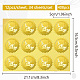 34 лист самоклеящихся наклеек с тиснением золотой фольги DIY-WH0509-037-2
